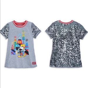 Disney Parks Mickey Mouse Birthday Sequin T-Shirt